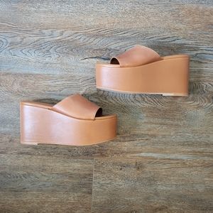 Alphas genuine leather platforms